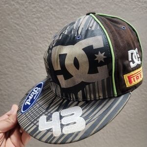 RARE DC KEN BLOCK 43 Ford Pirelli Fitted Hat Cap S/M FLEXFIT Race Skater/Grunge‎
